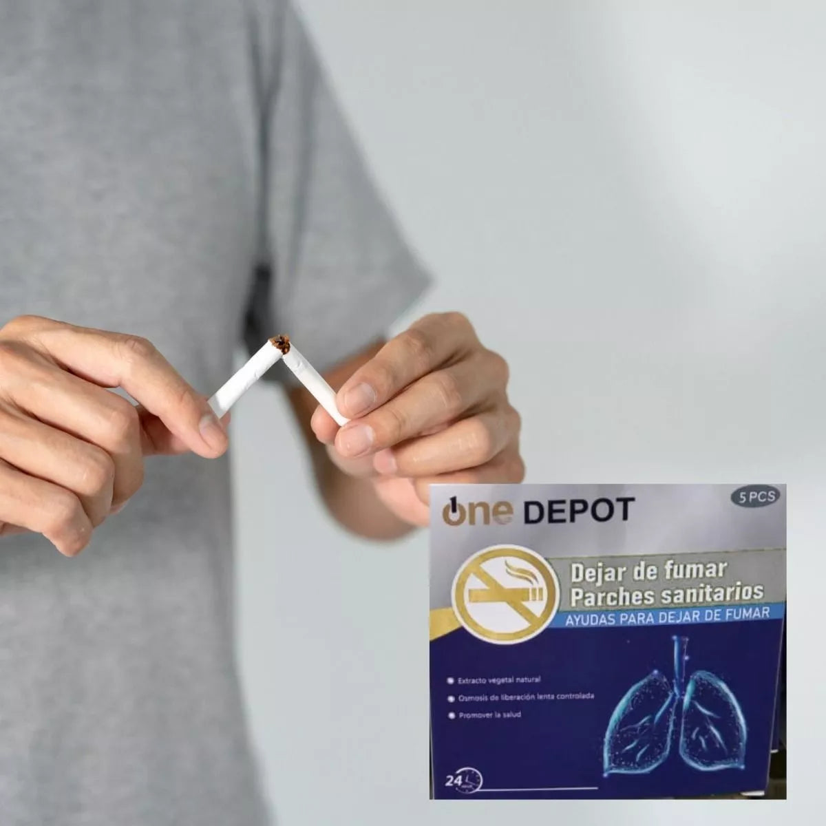 Parche para dejar de fumar nicotina