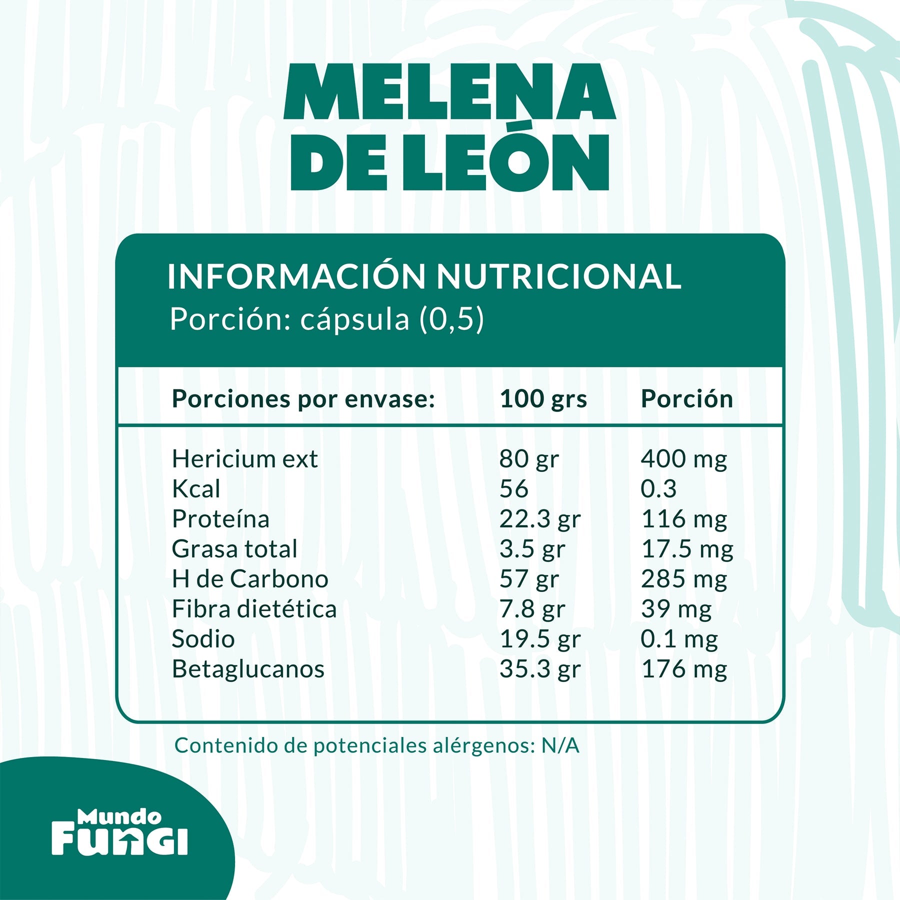 Melena de león ultra concentrado en capsula