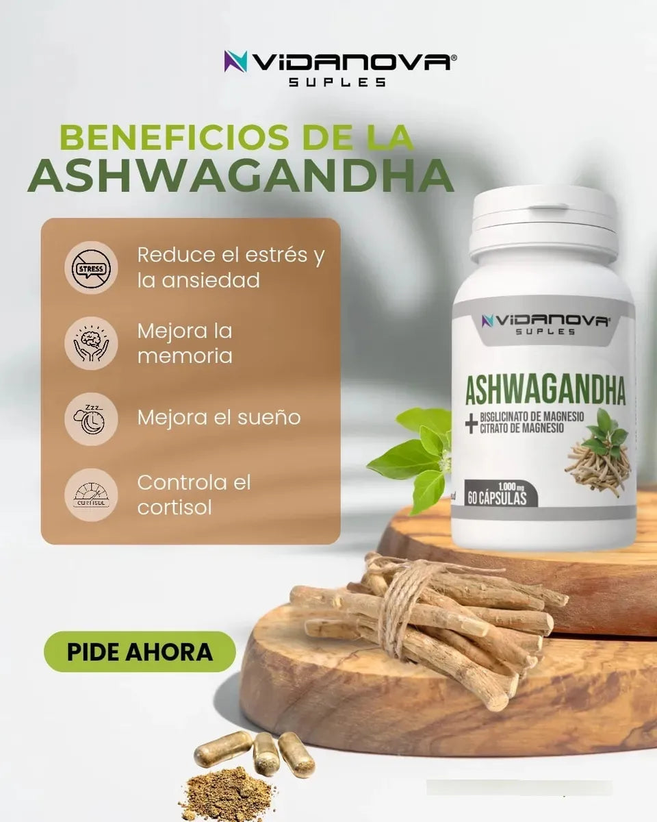 PACK X3 Ashwagandha + Magnesio 1000mg