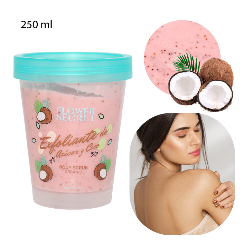 EXFOLIANTE CORPORAL AROMA A COCO - 250 ML -FLOWER SECRET