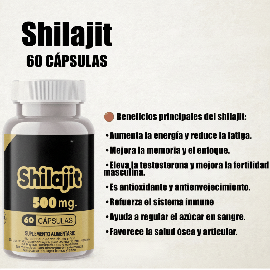 Shilajit 60 Cápsulas - Beneficios
